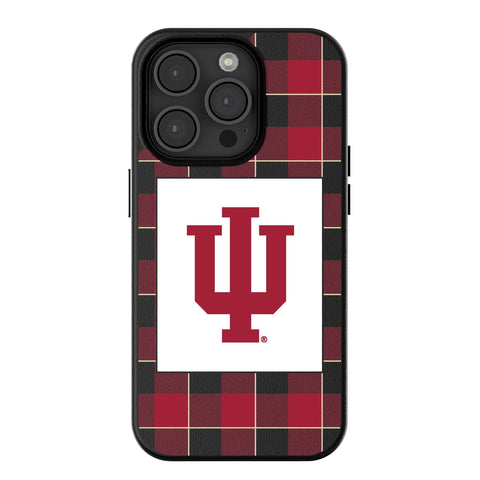 Indiana University Hoosiers Plaid MagSafe Compatible Phone Case for Apple iPhone