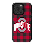 Ohio State University Buckeyes Plaid MagSafe Compatible Phone Case for Apple iPhone
