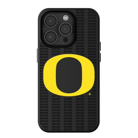 University of Oregon Ducks Text Backdrop MagSafe Compatible Phone Case for Apple iPhone