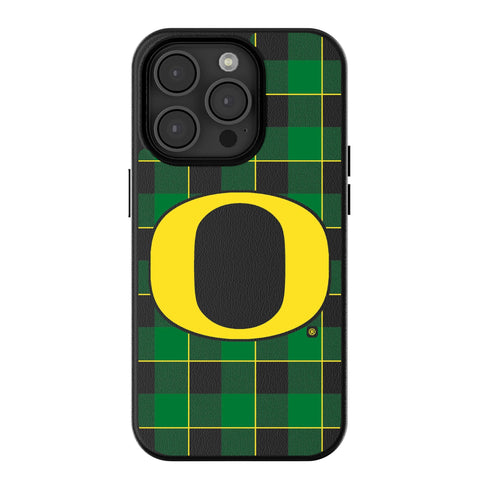 University of Oregon Ducks Plaid MagSafe Compatible Phone Case for Apple iPhone