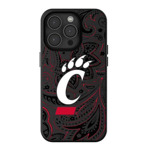 University of Cincinnati Bearcats Paisley MagSafe Compatible Phone Case for Apple iPhone