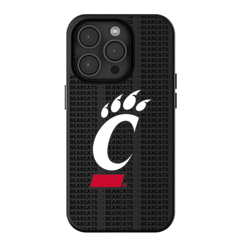 University of Cincinnati Bearcats Text Backdrop MagSafe Compatible Phone Case for Apple iPhone