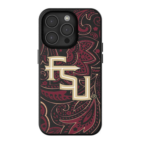 Florida State University Seminoles Athletic Wordmark Paisley MagSafe Compatible Phone Case for Apple iPhone