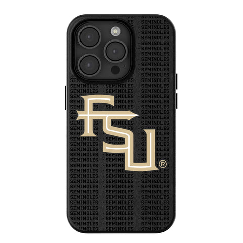 Florida State University Seminoles Athletic Wordmark Text Backdrop MagSafe Compatible Phone Case for Apple iPhone