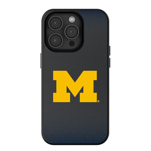 University of Michigan Wolverines Linen MagSafe Compatible Phone Case for Apple iPhone