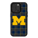 University of Michigan Wolverines Plaid MagSafe Compatible Phone Case for Apple iPhone