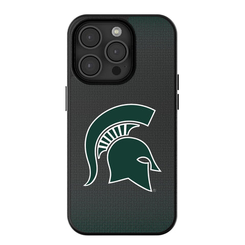 Michigan State University Spartans Linen MagSafe Compatible Phone Case for Apple iPhone
