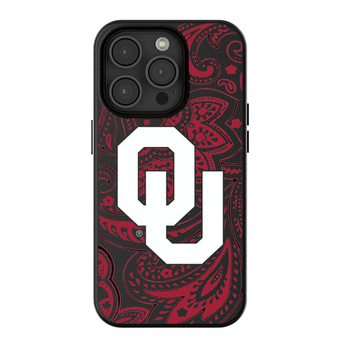 University of Oklahoma Sooners Paisley MagSafe Compatible Phone Case for Apple iPhone