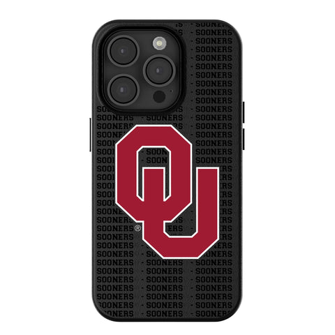 University of Oklahoma Sooners Text Backdrop MagSafe Compatible Phone Case for Apple iPhone