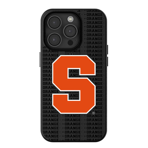 Syracuse University Orange Text Backdrop MagSafe Compatible Phone Case for Apple iPhone