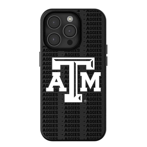 Texas A&M University Aggies Text Backdrop MagSafe Compatible Phone Case for Apple iPhone