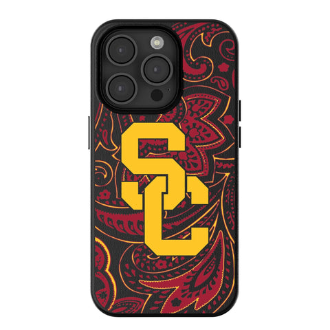 University of Southern California Trojans Paisley MagSafe Compatible Phone Case for Apple iPhone