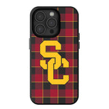 University of Southern California Trojans Plaid MagSafe Compatible Phone Case for Apple iPhone