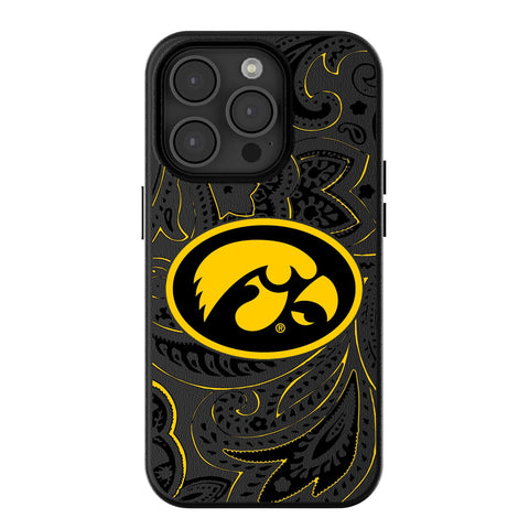University of Iowa Hawkeyes Paisley MagSafe Compatible Phone Case for Apple iPhone