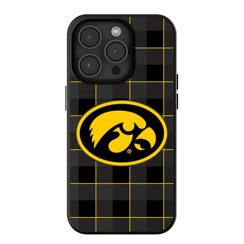 University of Iowa Hawkeyes Plaid MagSafe Compatible Phone Case for Apple iPhone