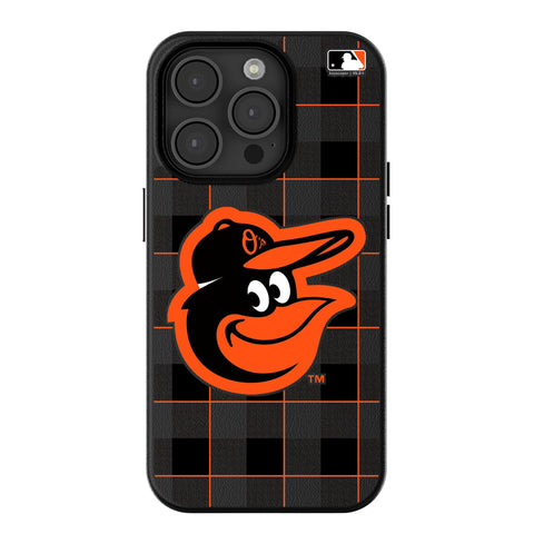 Baltimore Orioles Plaid Magnetic Phone Case-0