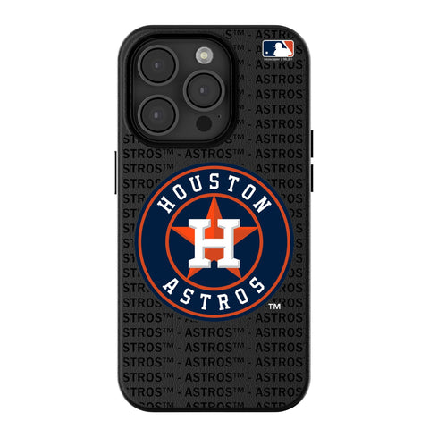 Houston Astros Text Backdrop MagSafe Compatible Phone Case for Apple iPhone
