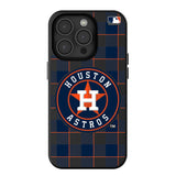 Houston Astros Plaid MagSafe Compatible Phone Case for Apple iPhone
