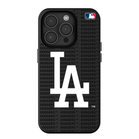LA Dodgers Text Backdrop MagSafe Compatible Phone Case for Apple iPhone