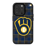 Milwaukee Brewers Plaid MagSafe Compatible Phone Case for Apple iPhone