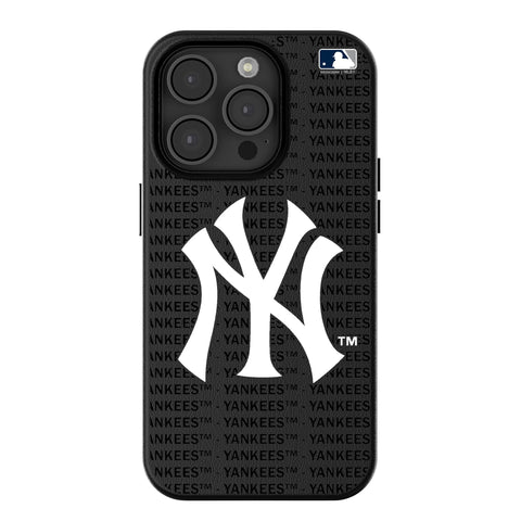 New York Yankees Text Backdrop MagSafe Compatible Phone Case for Apple iPhone