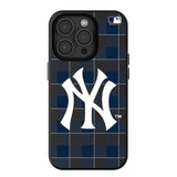 New York Yankees Plaid Magnetic Phone Case-0