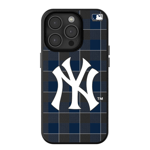 New York Yankees Plaid MagSafe Compatible Phone Case for Apple iPhone
