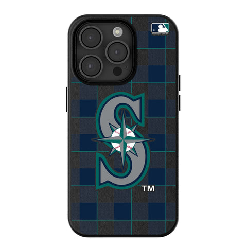 Seattle Mariners Plaid MagSafe Compatible Phone Case for Apple iPhone