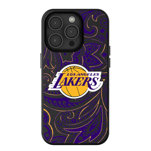 Los Angeles Lakers Paisley Magnetic Phone Case-0