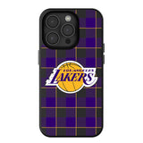 Los Angeles Lakers Plaid Magnetic Phone Case-0