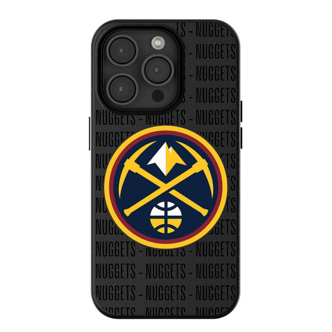 Denver Nuggets Text Backdrop MagSafe Compatible Phone Case for Apple iPhone