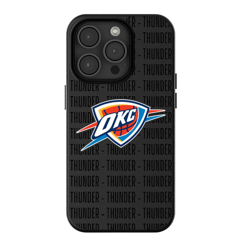 Oklahoma City Thunder Text Backdrop MagSafe Compatible Phone Case for Apple iPhone