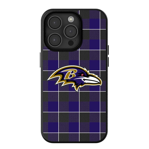 Baltimore Ravens Plaid Magnetic Phone Case-0