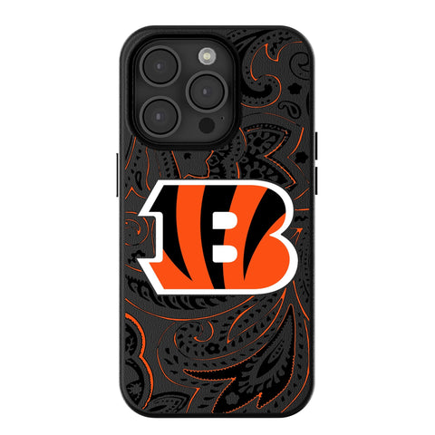Cincinnati Bengals Paisley MagSafe Compatible Phone Case for Apple iPhone