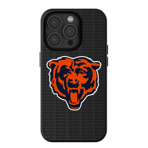 Chicago Bears Text Backdrop MagSafe Compatible Phone Case for Apple iPhone