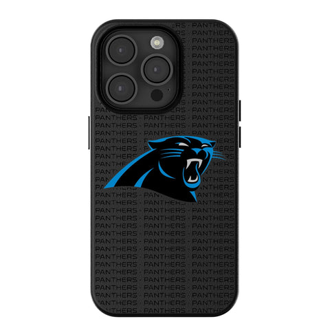 Carolina Panthers Text Backdrop MagSafe Compatible Phone Case for Apple iPhone