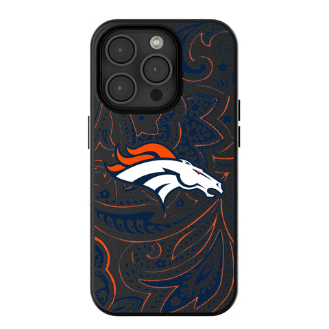 Denver Broncos Paisley MagSafe Compatible Phone Case for Apple iPhone
