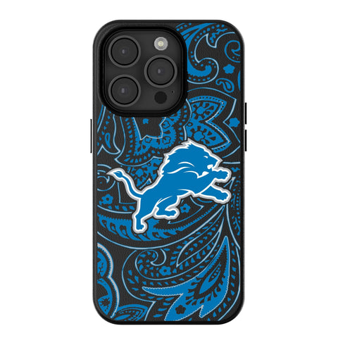Detroit Lions Paisley MagSafe Compatible Phone Case for Apple iPhone