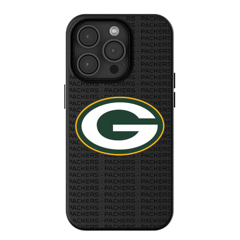 Green Bay Packers Text Backdrop MagSafe Compatible Phone Case for Apple iPhone