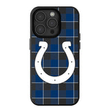 Indianapolis Colts Plaid Magnetic Phone Case-0