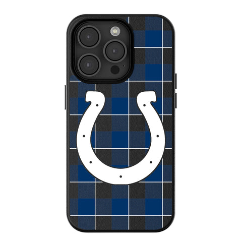 Indianapolis Colts Plaid Magnetic Phone Case-0