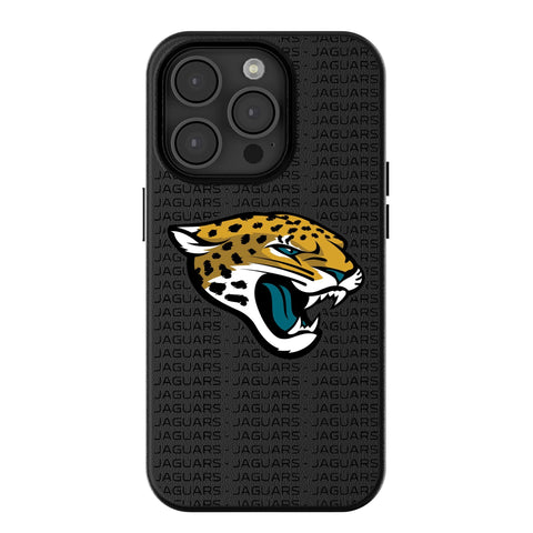 Jacksonville Jaguars Text Backdrop MagSafe Compatible Phone Case for Apple iPhone