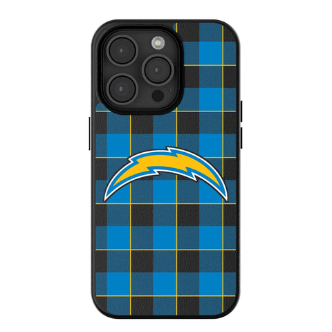 Los Angeles Chargers Plaid MagSafe Compatible Phone Case for Apple iPhone