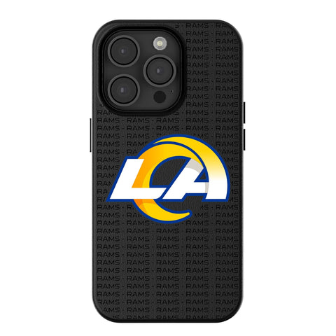 Los Angeles Rams Text Backdrop MagSafe Compatible Phone Case for Apple iPhone