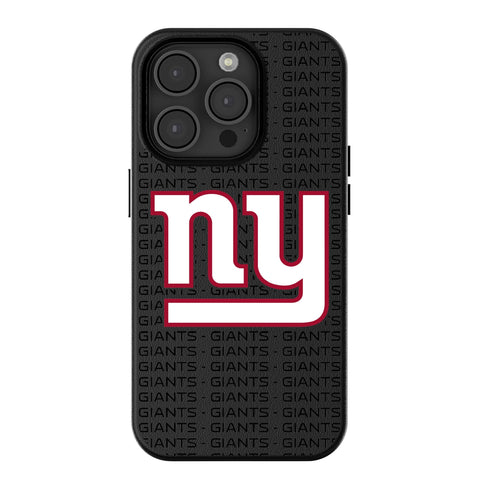 New York Giants Text Backdrop MagSafe Compatible Phone Case for Apple iPhone