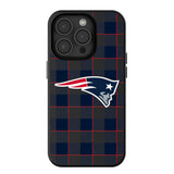 New England Patriots Plaid MagSafe Compatible Phone Case for Apple iPhone