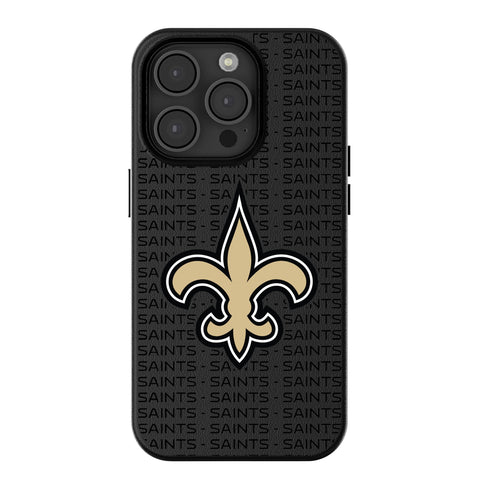New Orleans Saints Text Backdrop MagSafe Compatible Phone Case for Apple iPhone
