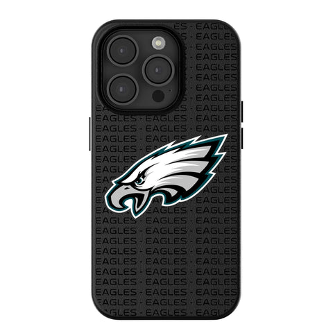 Philadelphia Eagles Text Backdrop MagSafe Compatible Phone Case for Apple iPhone