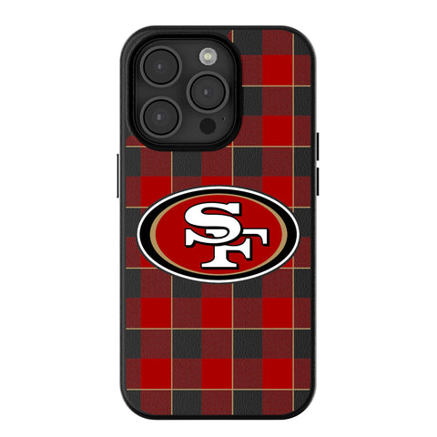 San Francisco 49ers Plaid Magnetic Phone Case-0