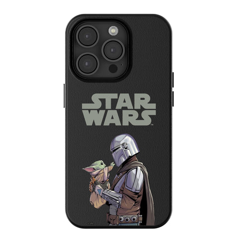 Star Wars: The Mandalorian Grogu and Din Djarin Color Block MagSafe Compatible Phone Case for Apple iPhone